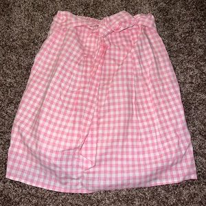 Pink Gingham Skirt